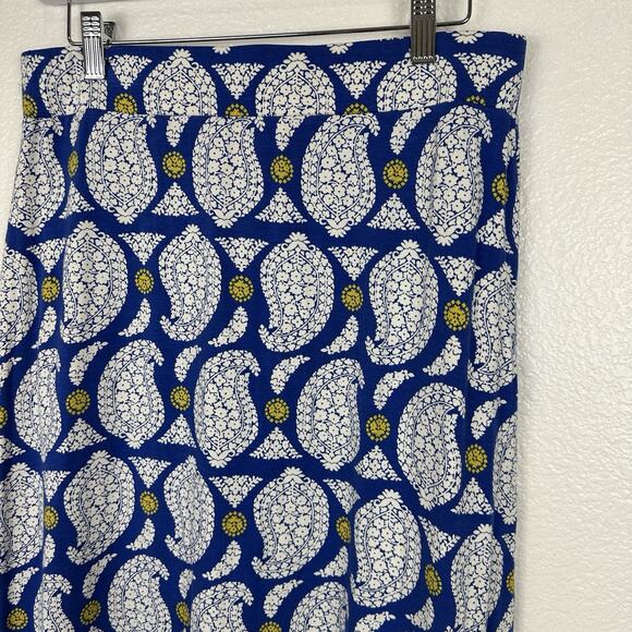 Boden Maxi Skirt Women Size 10P Petite Blue Paisley Floral Long Jersey Stretch - Picture 6 of 11